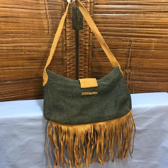 Steve Madden Denim & Leather Purse - Picture 4 of 11